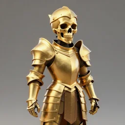 3d render of a character concept of a skull headed gold knight with a skull hemet, wearing golden armor, hyper realistic, unreal, craig mullins, alex boyd, lord of the rings, game of thrones, dark souls, artstation, warhammer, unreal