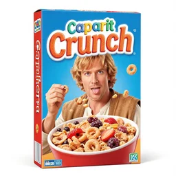 obi wan kenobi as captain crunch, cereal box cover, 8 k hdr