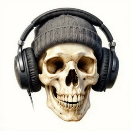 stoned ape skull, headphones and knitted cap, realistic, watercolor, extremely detailed, sharp focus, wide view, smooth, digital illustration, by james jean, by rossdraws, frank franzzeta, mcbess, sakimichan, brosmin, danton fadeev, steve simpson