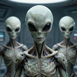 alien brainsuckers inside the control room of spaceship, perfect face, fine details, studio lighting, subtle shadows, art by katsuya terada, photorealism, hyper realism, octane render, hyper detailed, canon eos r 3, f / 1. 4, iso 2 0 0, 1 / 1 6 0 s, medium shot, 8 k, raw, unedited, in - frame,