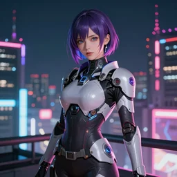 portrait anime visual futuristic female cyber warrior, on cyberpunk neon light tokyo rooftop, ssci - fi and fantasy, intricate and very beautiful, concept art, smooth, illustration, art by rossdraws and taekwon kim / a - rang, luxearte and liya nikorov and rongzhen luo