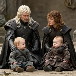 robert baratheon and ned stark as babies funny whimsical game of thrones