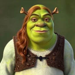portrait of emma stone as shrek, naturel, hyper detailed, digital art, trending in artstation, cinematic lighting, studio quality, smooth render, unreal engine 5 rendered, octane rendered, art style by klimt and nixeu and ian sprigger and wlop and krenz cushart.