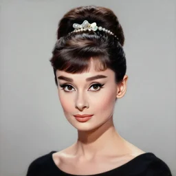 painting of audrey hepburn as orian with hair decoration in ukiyo - e art, half body, 4 k, ultra detailed, photo realistic