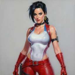detailed painting of katy perry as jill valentine, 8 k, by greg rutkowski, artgerm, global illumination