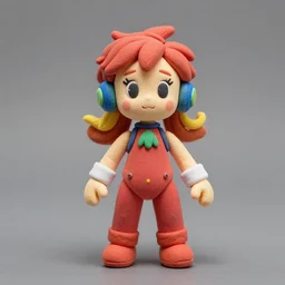 a clay stop motion of zero suit samus, clay stop motion art.