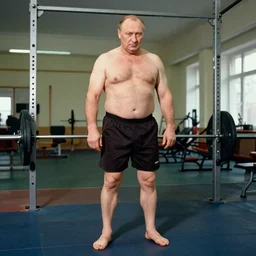 photo in color, yeltsin in the gym, clear photo