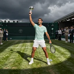 rafa nadal winning wimbledon