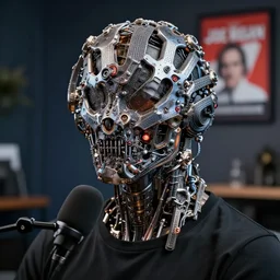Neo Cortex on the Joe Rogan podcast, photorealistic, realism