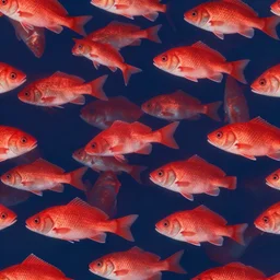 recursive red fish wallpaper overlapping