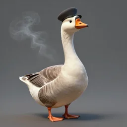 the antropomorphic goose detective gusten skoog, matte painting, smoke, 4 k, concept art