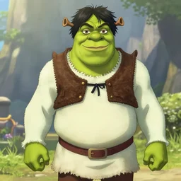 eren yeager as shrek the ogre