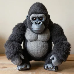 a gorilla knitted out of wool