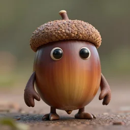 photo of acorn creature, high detail, 4 k, ultra realistic