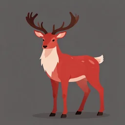 red deer fursona. clean cel shaded vector art. minimalist illustration art by lois van baarle, artgerm, helen huang, by makoto shinkai and ilya kuvshinov, rossdraws