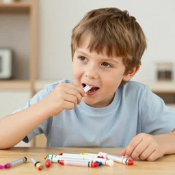zerator eating crayons