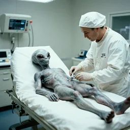 1 9 6 0 ´ s secret photos of an grey alien autopsy, grain filter