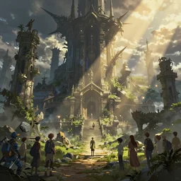 stephen bliss, unreal engine, fantasy art by greg rutkowski, loish, rhads, ferdinand knab, makoto shinkai and lois van baarle, ilya kuvshinov, rossdraws, tom bagshaw, global illumination, radiant light, detailed and intricate environment