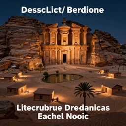 Desert City, Small houses, large temples, a small oasis, a small palm trees; night; Source Engine