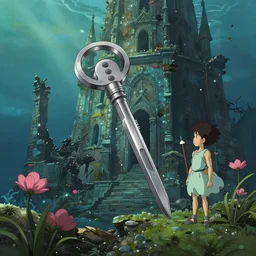 a wholesome animation key shot, an underwater destroyed monastery, studio ghibli, pixar and disney animation, sharp, rendered in unreal engine 5, anime key art by greg rutkowski, bloom, dramatic lighting