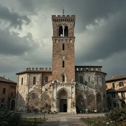 a beautiful dystopian photo of san miniato, surreal, hyper detail, atmosphere