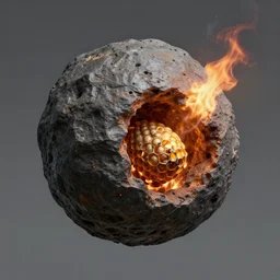 Digital art of a meteorite containing an insect hive burning up in the atmosphere, Wayne Barlowe, Mike Winkelmann,  Jessica Rossier  4k prehistoric geology space hubble start nebula