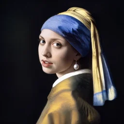 Emma Watson with a pearl earring by Johannes Vermeer