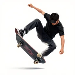 necron doing a kickflip, art