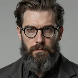 character concept art of a male mage with beard and glasses | | distinct - fine, key visual, realistic shaded perfect face, fine details by stanley artgerm lau, wlop, rossdraws, james jean, andrei riabovitchev, marc simonetti, sakimichan, and jakub rebelka, trending on artstation