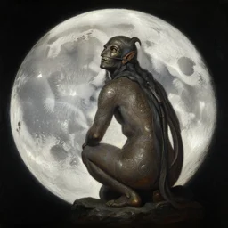 moon is protodoom cog scribe ray, coherent, detailed, intricate, neoclassic oil painting, 8 k resolution,