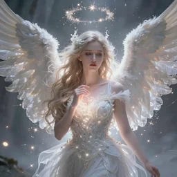 everything is a dream, angel, masterpiece, beautiful composition, magical, sparks of energy, fantasy landscape, portrait, perfect girl, love, divine, pretty face, thought provoking, highly detailed, atmospheric light, unique, intricate, artstation, art by wenjun lin and artem chebokha and alena aenami and ian llanas