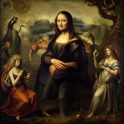 scenary, vintage, glorious, nightmare art by leonardo vinci