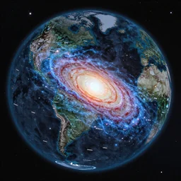 map of a galaxy on a screen, 3d effect, holographic, holographic  in the graphic style of Patrick Gleason, drawn by Mobius, zenith view, detailed art, trending on Artstation, comic art