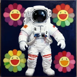 astronaut painting by takashi murakami