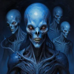 close up sci - fi cosmic horror art simon stalenhag fisheyes, blue metal skin, elegant, highly detailed, centered, digital painting, concept art, smooth, sharp focus, illustration, artgerm, tomasz alen kopera, peter mohrbacher, donato giancola, joseph christian leyendecker, wlop, frank frazetta