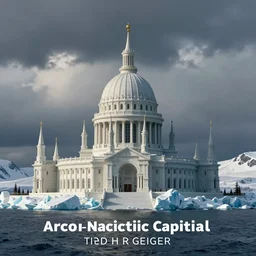the arctic capital, artwork by Ted Nasmith and H R Geiger, trending on art station