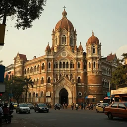 mumbai in the year 2 0 7 0, architecture, urban, cinematic, super realisitc, city streets, golden hour