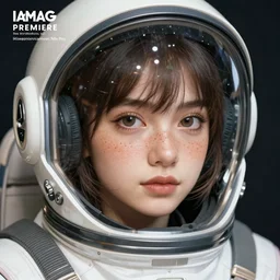 portrait Anime space cadet girl cute-fine-face, pretty face, realistic shaded Perfect face, fine details. Anime. realistic shaded lighting by Ilya Kuvshinov Giuseppe Dangelico Pino and Michael Garmash and Rob Rey, IAMAG premiere, aaaa achievement collection, elegant freckles, fabulous