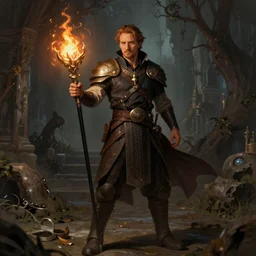 Liam Neeson Magehunter Oracle casting Dispel Magic Pathfinder character art d&d character portrait