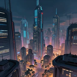 futuristic cyberpunk district by eddie mendoza, by ryan dening