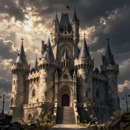 the castle of dracula, castlevania, artfoundy, digital art