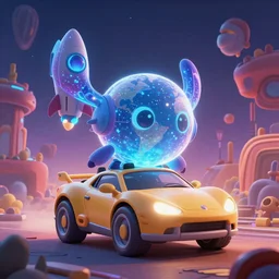 3d rim abyssal bioluminecant dofus rocket league car  hyperbeast by Brock Hofer digital art, ArtStation  GTA cover comics style  global illumination Volume lighting Pixar and Disney tone mapping harmony and joy color
