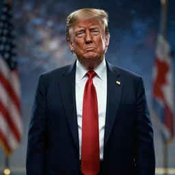 cinematic still of trump as the galactic president from the fifth element movie