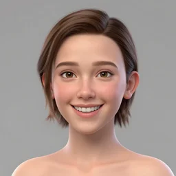 Portrait of happy Millie Bobby Brown by Yoji Shinkawa, octane render
