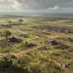 matte painting of a huge battlefield