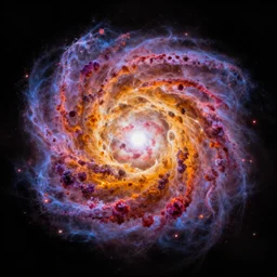 A supernova made of flowers, NASA Photography, space, award winning photography, colorful, highly detailed, 8K