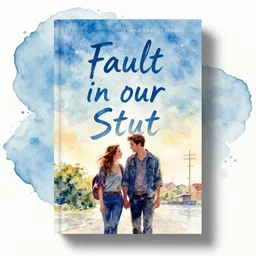 book cover remake of the fault in our stars, watercolor