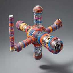 a space-station made of rubber bands