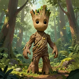 Groot on a forest, concept art
