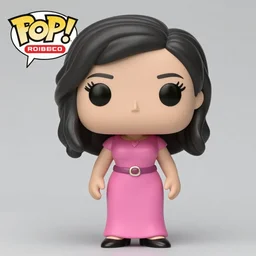 Leni Robredo; funko pop of vice-president Leni Robredo, wearing a pink dress, fantasy, funko pop”